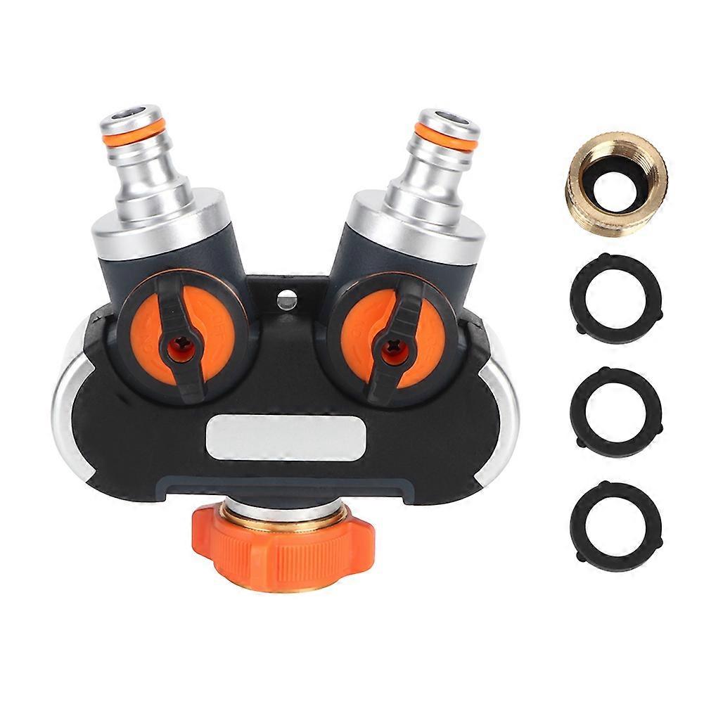 3/4in DN20 FNPT 2 Way Y Shape Garden Hose Faucet Splitter Valve Connector for Watering Irrigation
