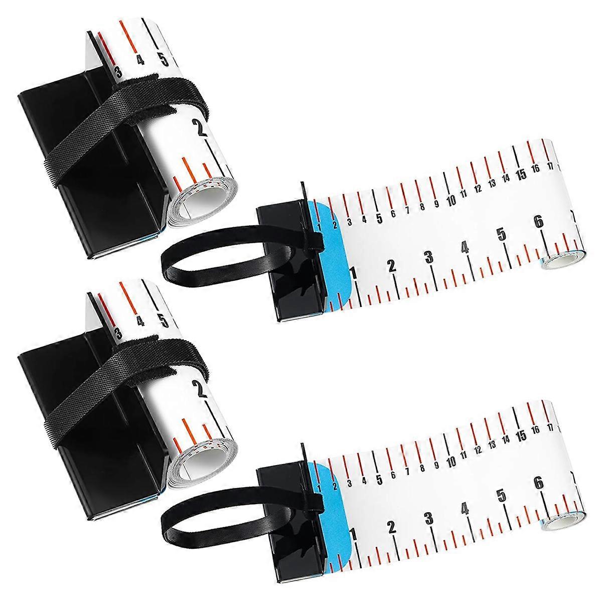 2Pcs 47Inch Fishing Ruler Fishing Measuring Tape Tool for Boat Waterproof Portable Roll Up Folding