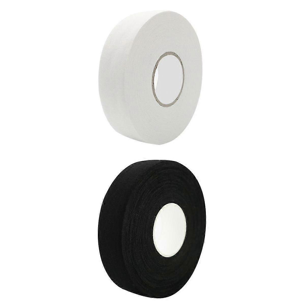 2 Roll Adhesive Ice Hockey Tape Cotton Cloth Stick Handle Grip Wrap Wrapper