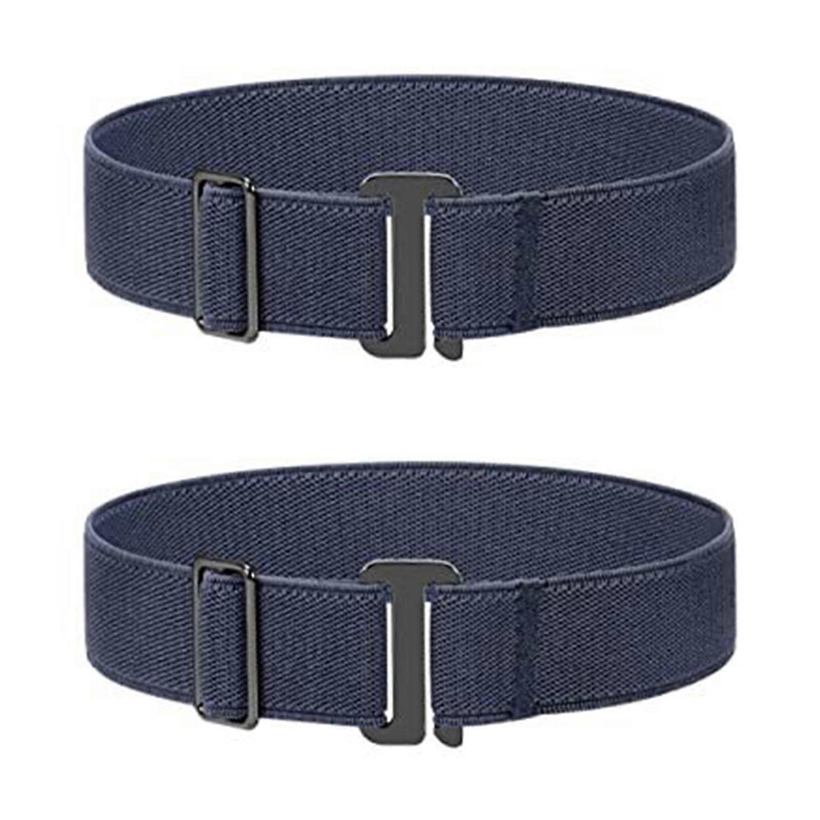 Pack Of 2 Invisible Elastic Belt Stretch No Buckles Belt For Women Men Student Adjustable Waiststrap For Jeans Pants Navy Blue