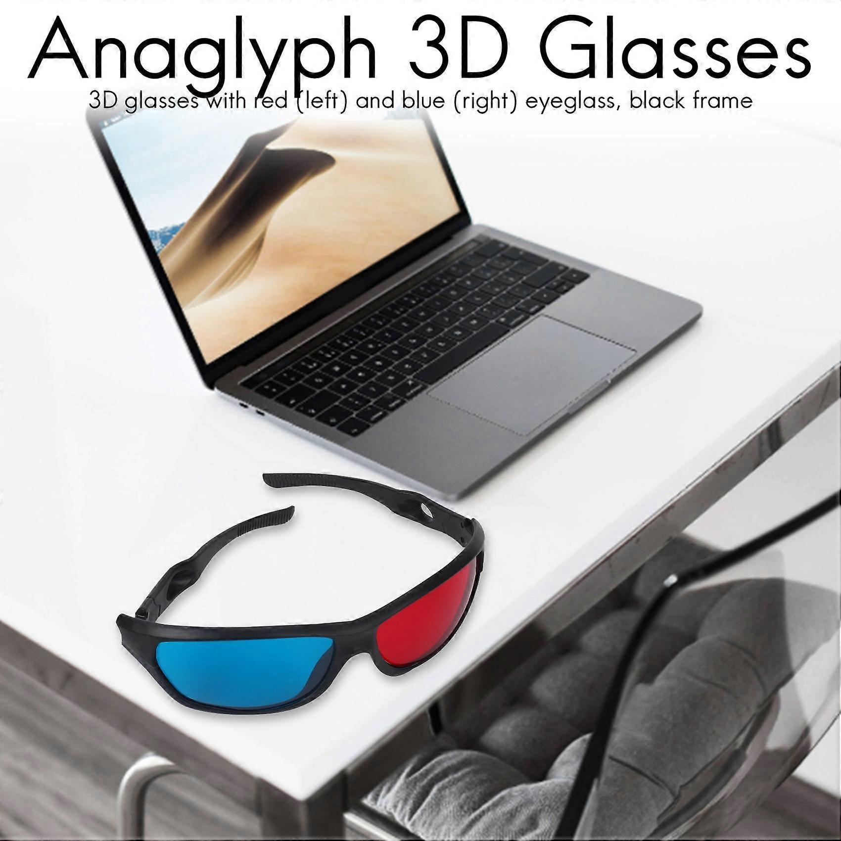 5x Red and Blue Anaglyph Dimensional 3D Glasses For TV Movie Game