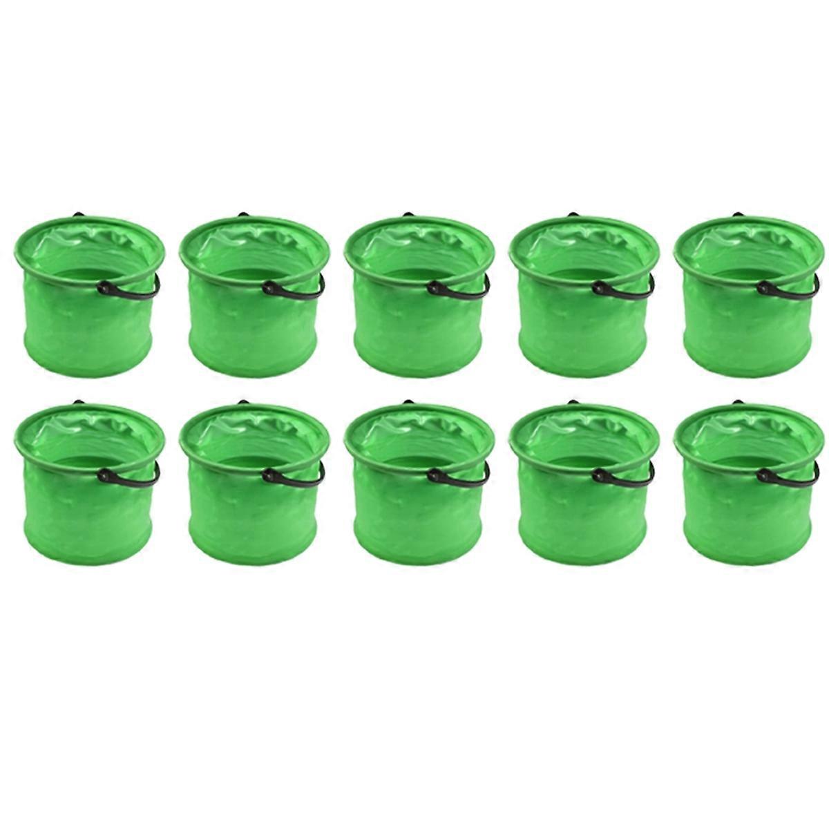 Green Folding bucket, foldable portable fishing bucket