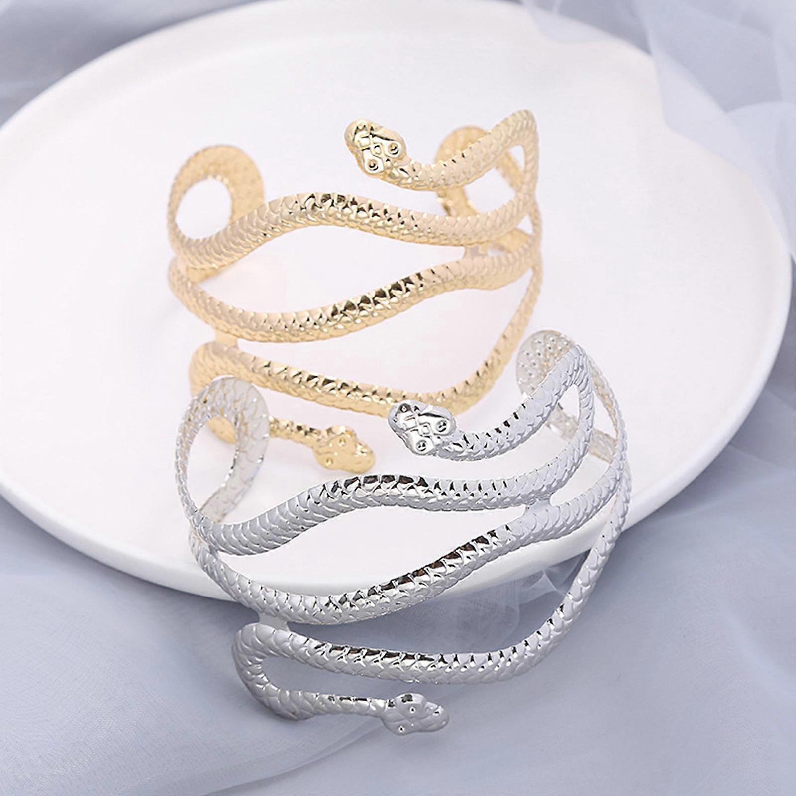 Multi Layer Coil Upper Arm Band Cuff Armlets for Girls Arm Bangle Adjustable