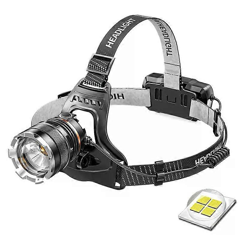 XHP50 LED Headlamp with Sensor Rechargeable Waterproof for Fishing Minesweeper Camping with Zoom and High/Medium/Low Beam