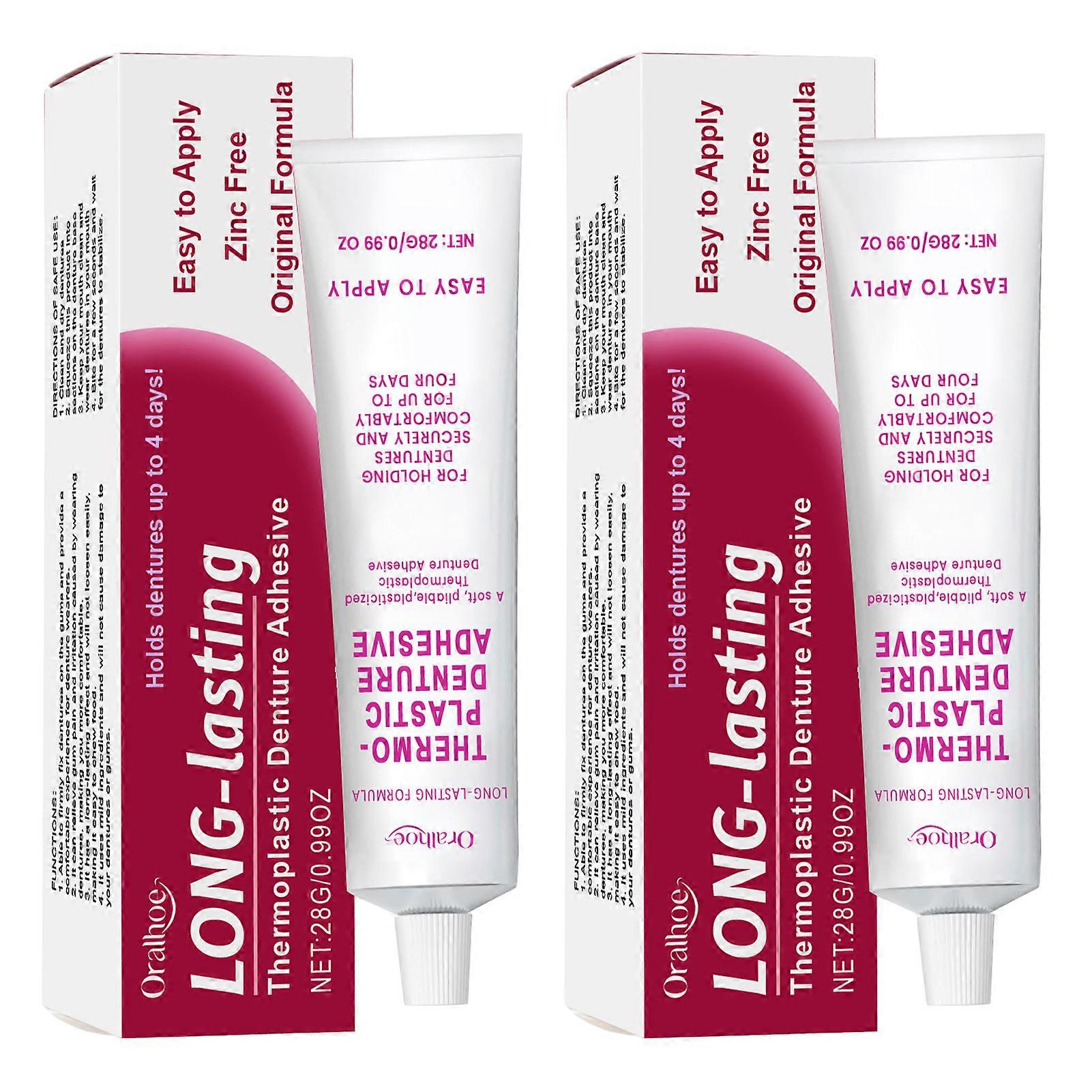 Thermoplastic-Denture Adhesive Lasting Super Hold Denture-Adhesive Cream for Refitting Tightening-Dentures
