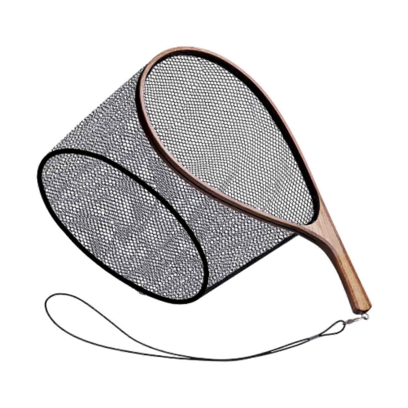 Filet de capture et de remise à l’eau avec une corde Filet de pêche en bois pour l’achigan Saumon d’extérieur