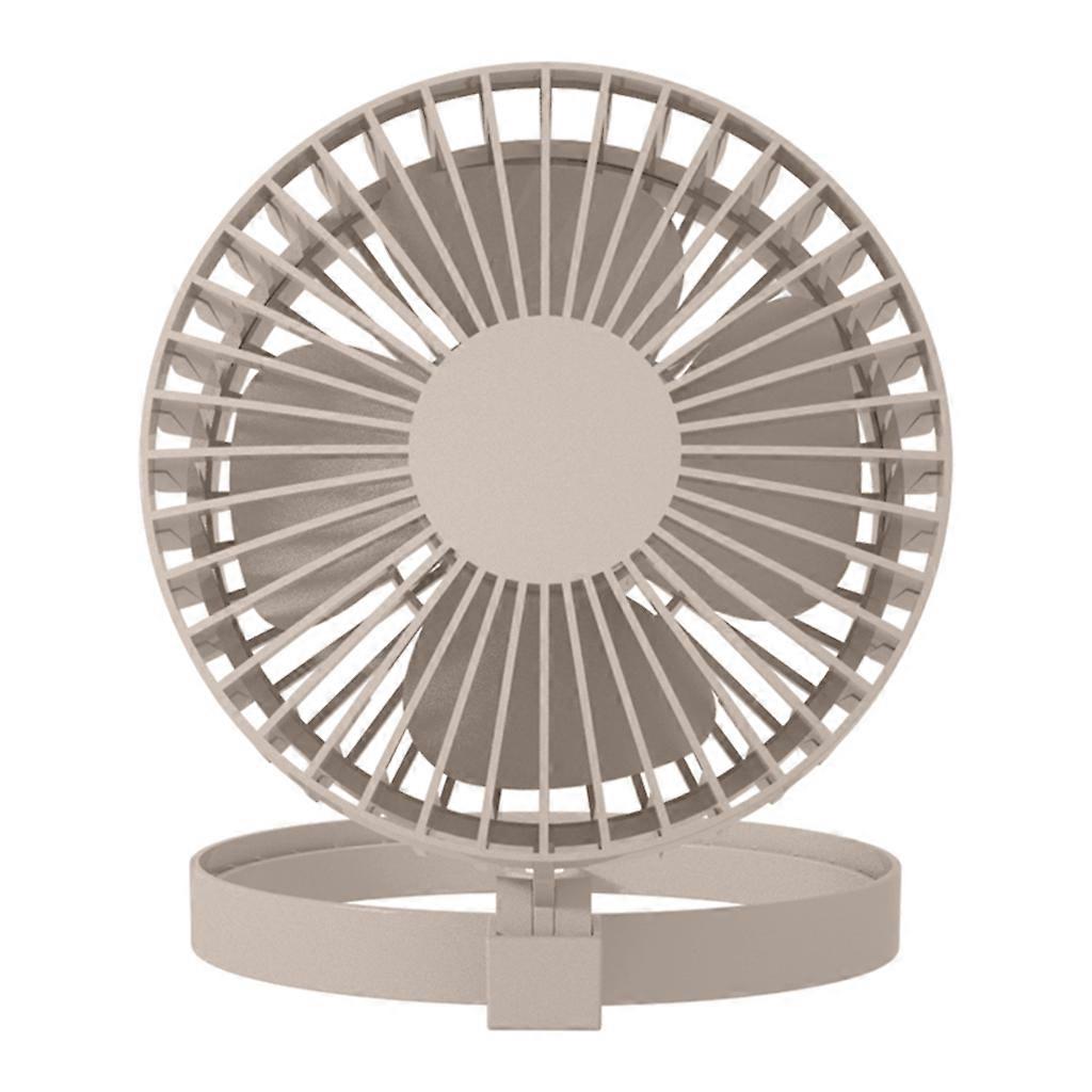 Portable Fan Mini Desktop Fan With Battery Quiet Operation USB Fan 2 Speed Foldable USB Cable Powered Air Circulator Fan gray