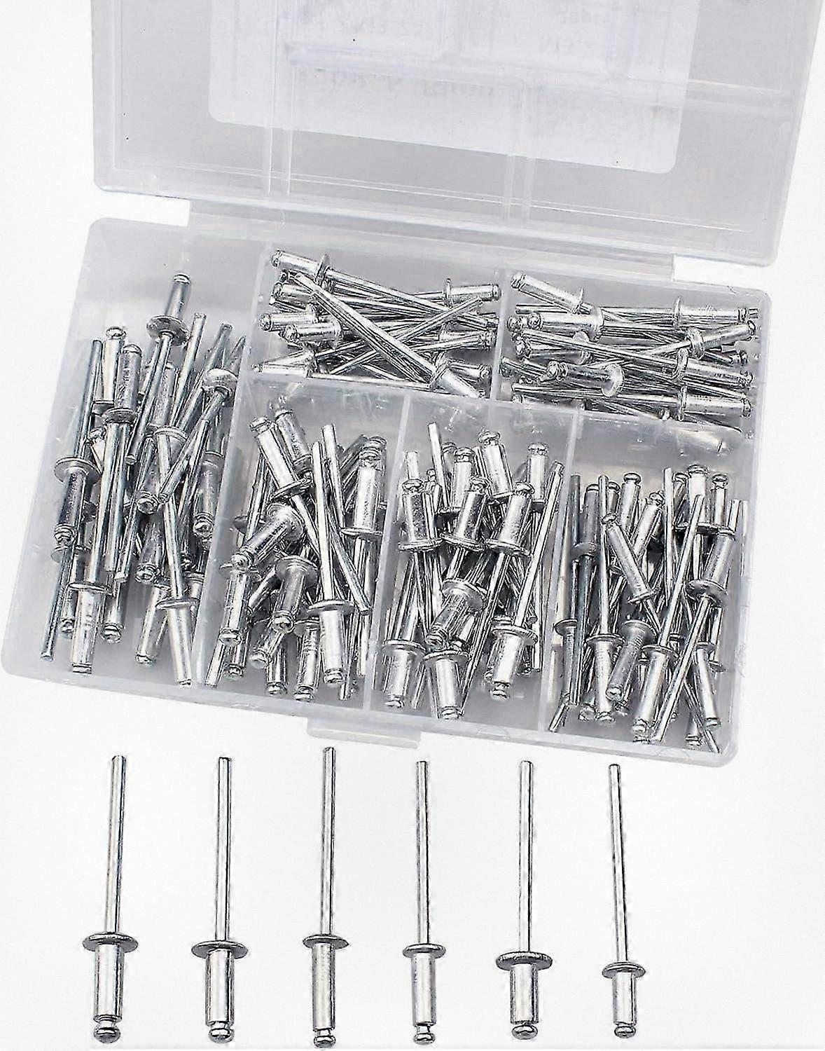 120pcs Aluminum Alloy Dome Head Pop Rivets with Round Head Open Design for Storage