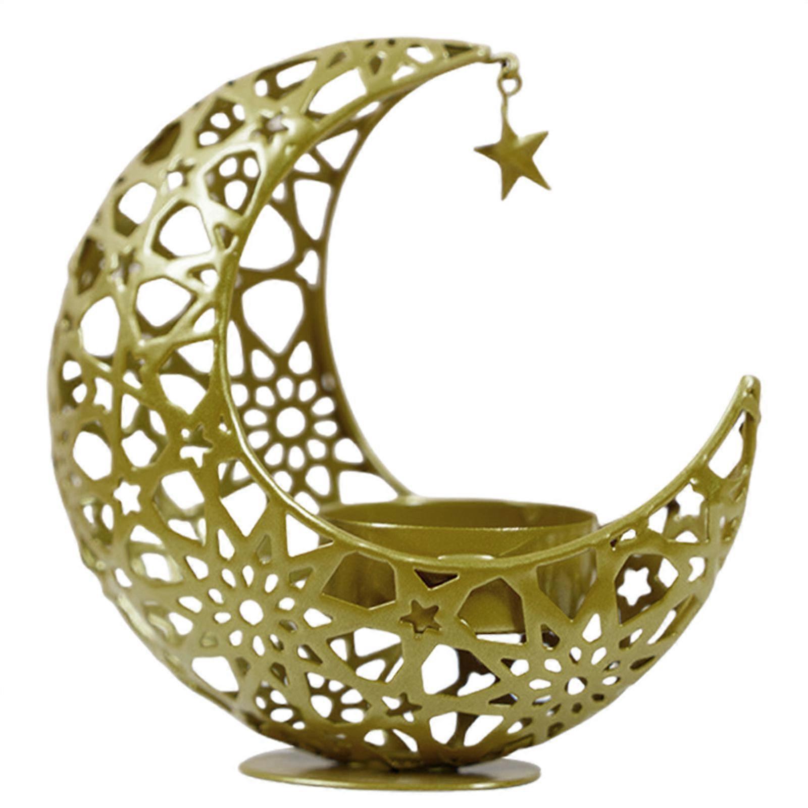 TeaLight Stand Hollow-out Candle Holder Create Atmospheres Crescents Moon Shapeds Candlestick Home Decoration