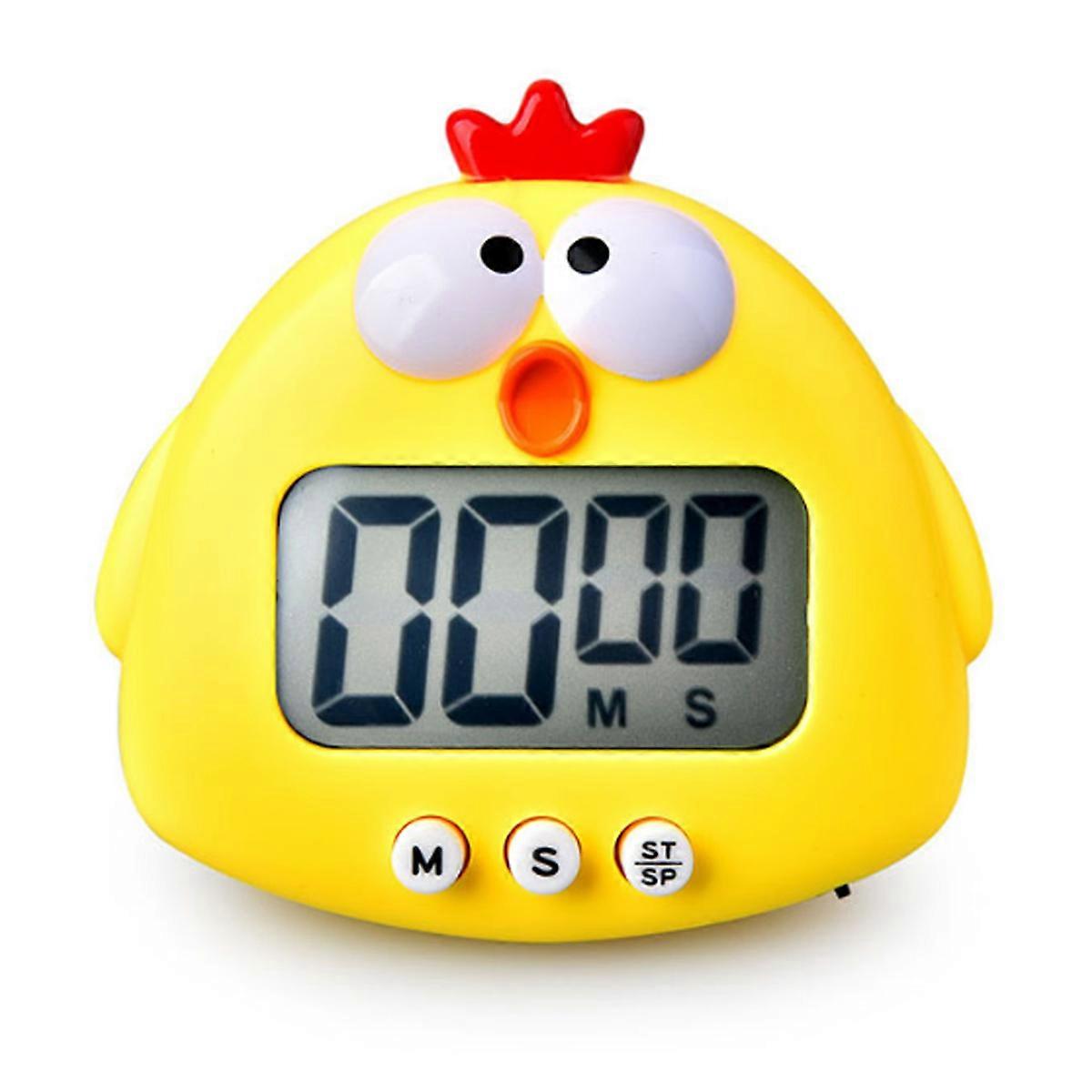 Kitchen Timer, Cute Cartoon Animal Countdown Timer, LCD Large Visual Clock with Stand