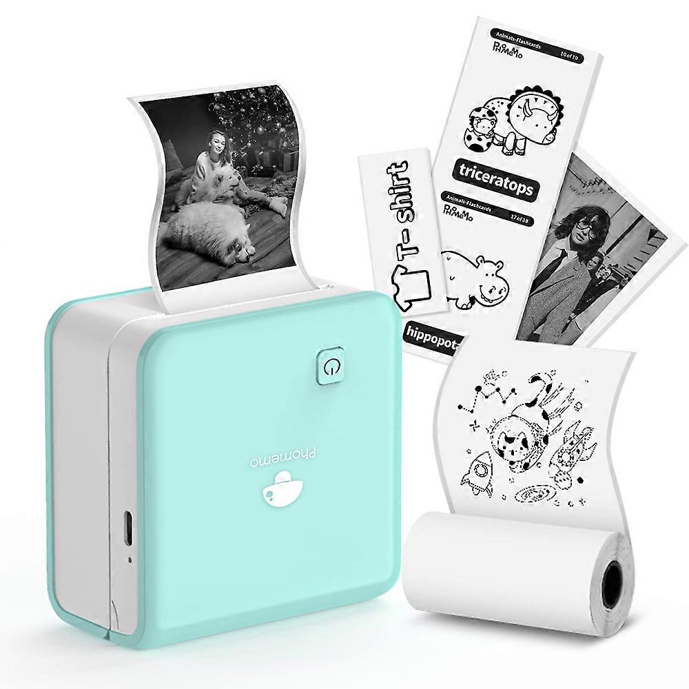 Mini Printer, Monochrome Thermal Printer, Perfect for Stickers