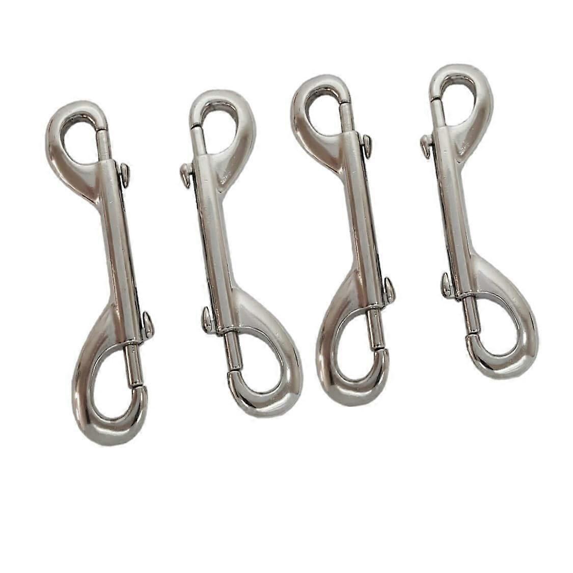 4 Pack 4-3/4' Double Ended Bolt Snap Nickel Finish