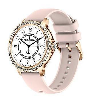 Bluetooth Sport Smartwatch Goud Roze Siliconen Band