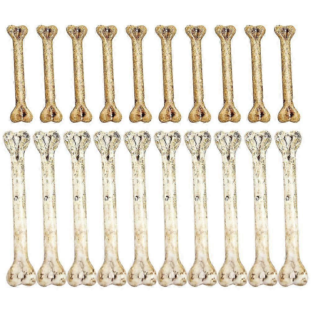 20pcs Highly Simulation Bone Props Multi-functional Fake Skeleton Bones DIY Hanging Bone Charm Halloween Prop