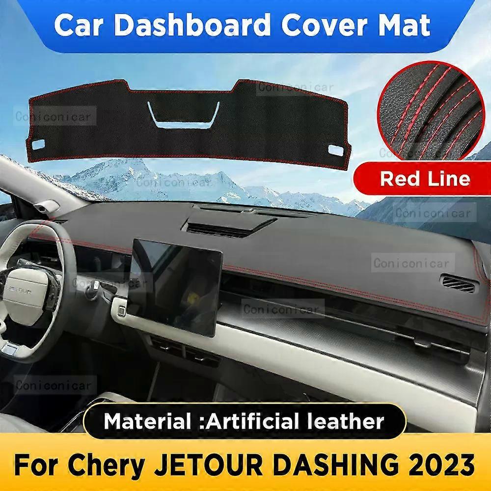 Car Dashboard Sun Shade Cover Instrument Desk Non-slip Artificial Leather Pad Mat compatible for CHERY JETOUR DASHING X-1 2023 2024