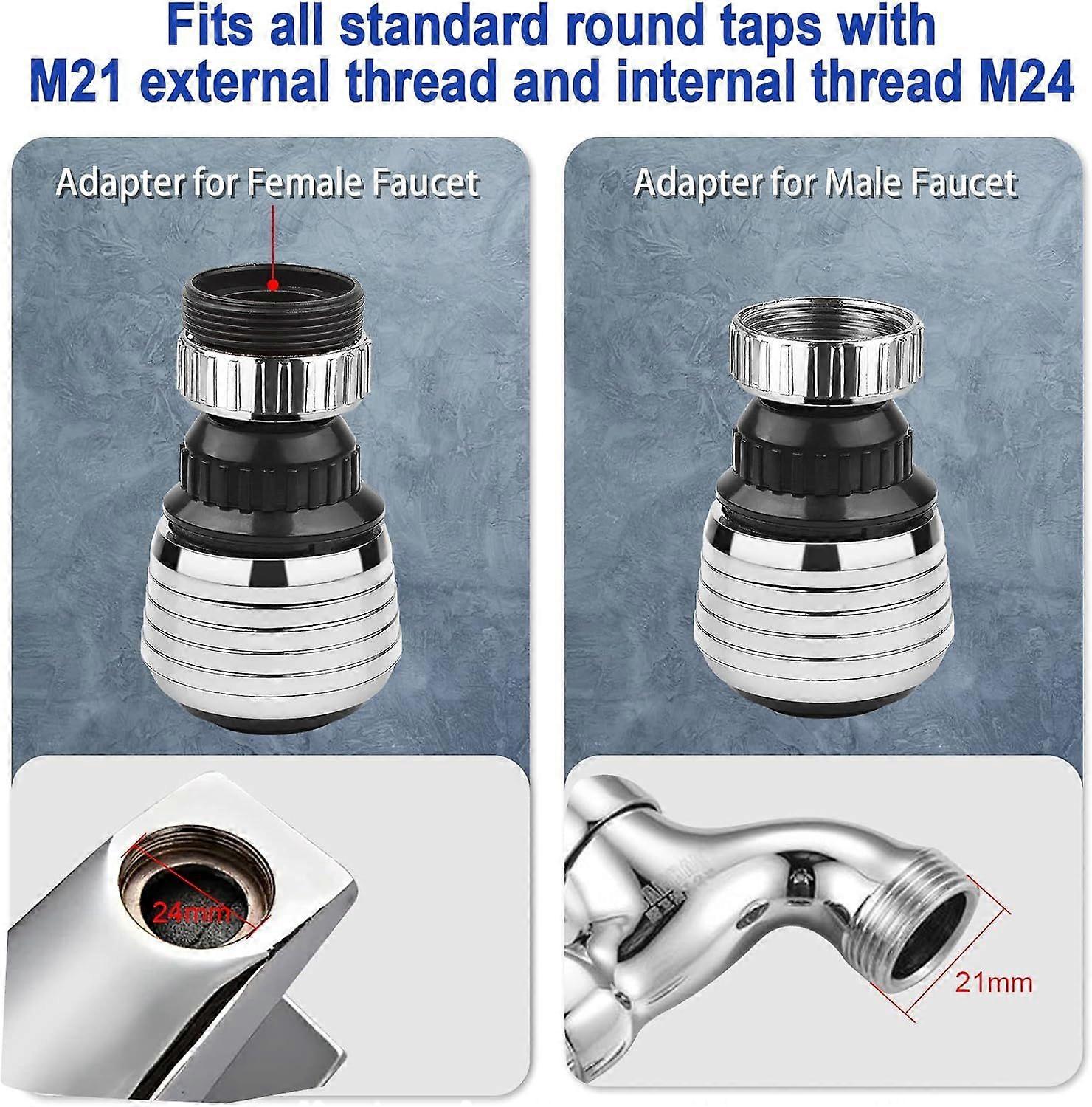 2 Pack Faucets, 360 Degree Rotation