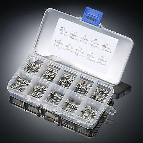 100 glass fuses 5x20mm in box Fuse 0.2A ~ 20A