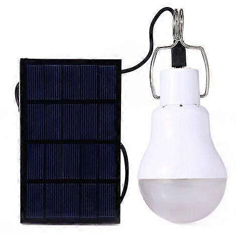 White Light Solar Rechargeable Emergency Camping Bulb