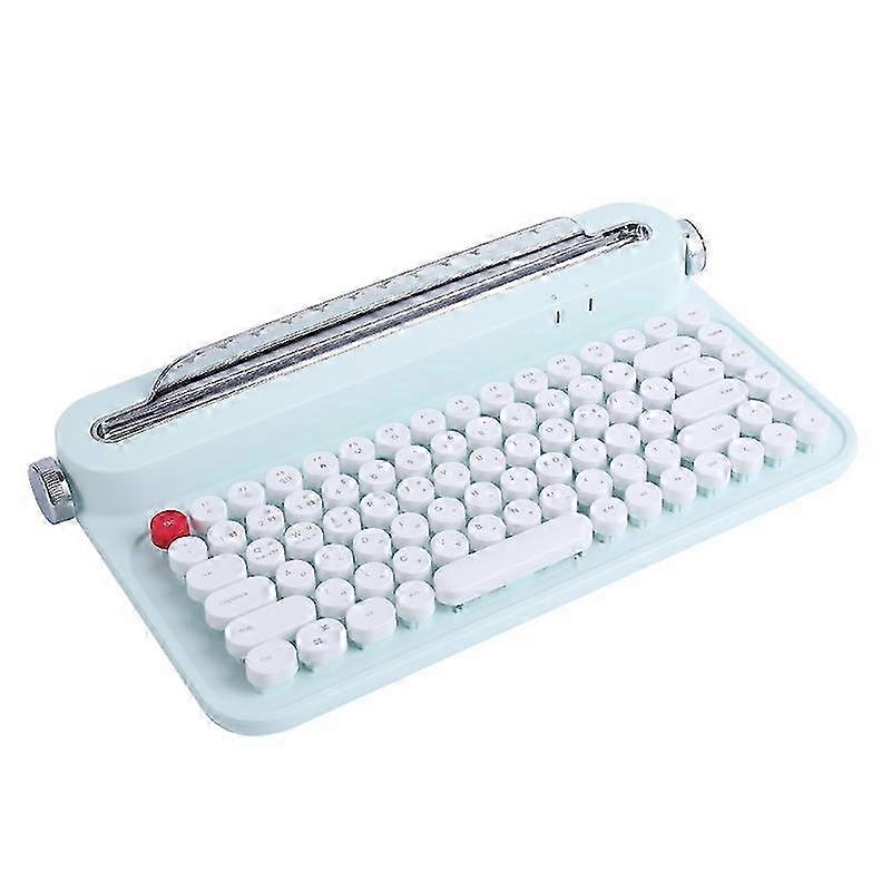 Mint Green Bluetooth-compatible Typewriter Keyboard Retro Steampunk Candy Colors Dot