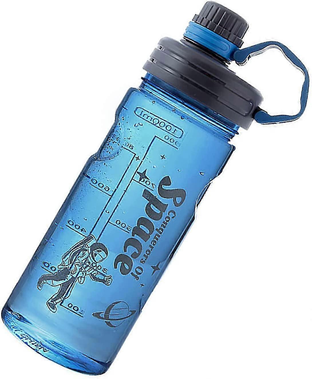 1.5l Water Bottles With Filter & Tick Marks, Leakproof Portable