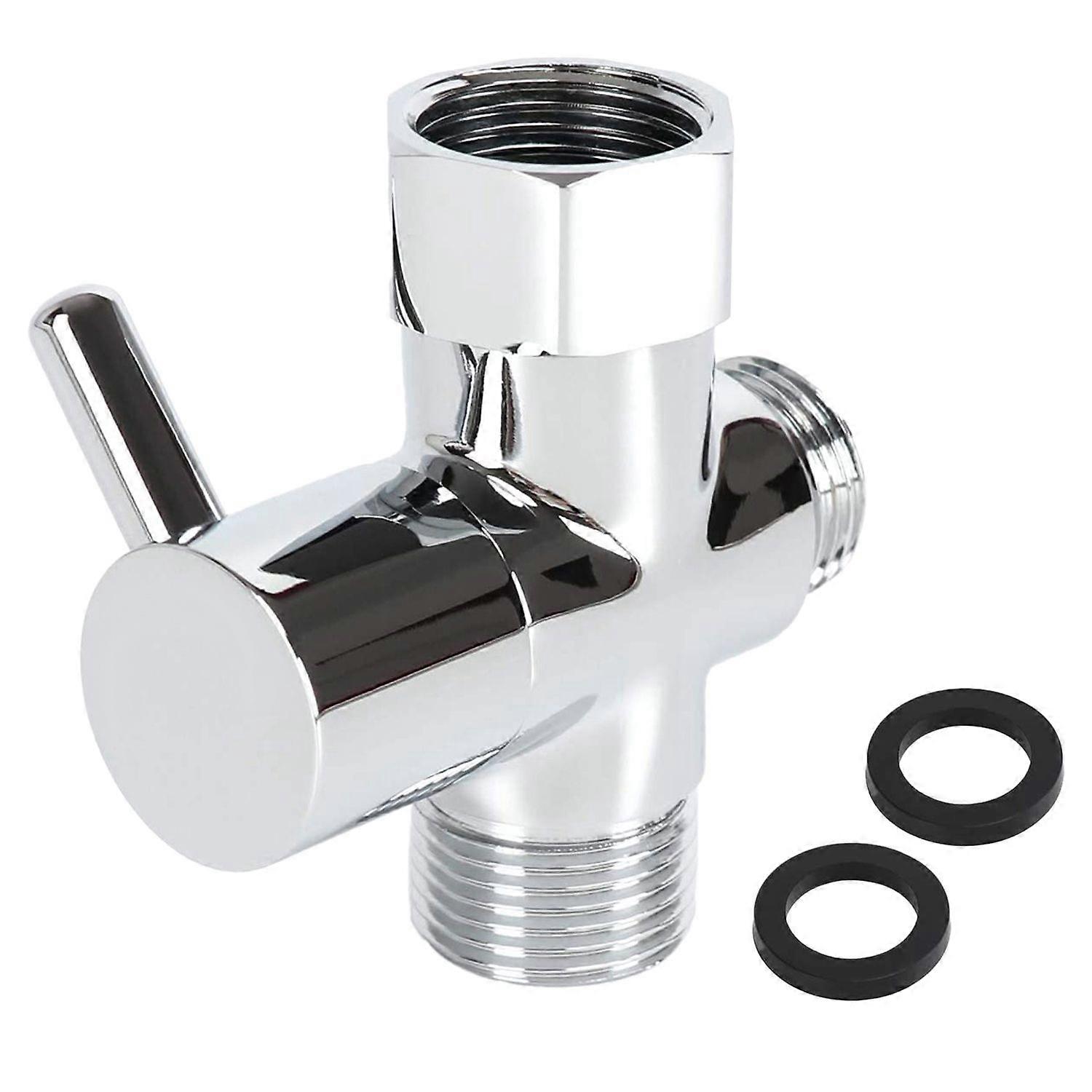 Brass Bidet T Adapter Valve 3 Way Shut Off Tee Connector for Toilet Bidet Sprayer T Adapter Diaper