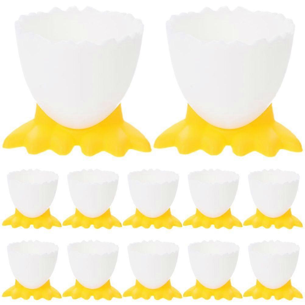 12 pcs Egg Cups Cartoon Egg Holders Soft Boiled Eggs Cups for Breakfast
