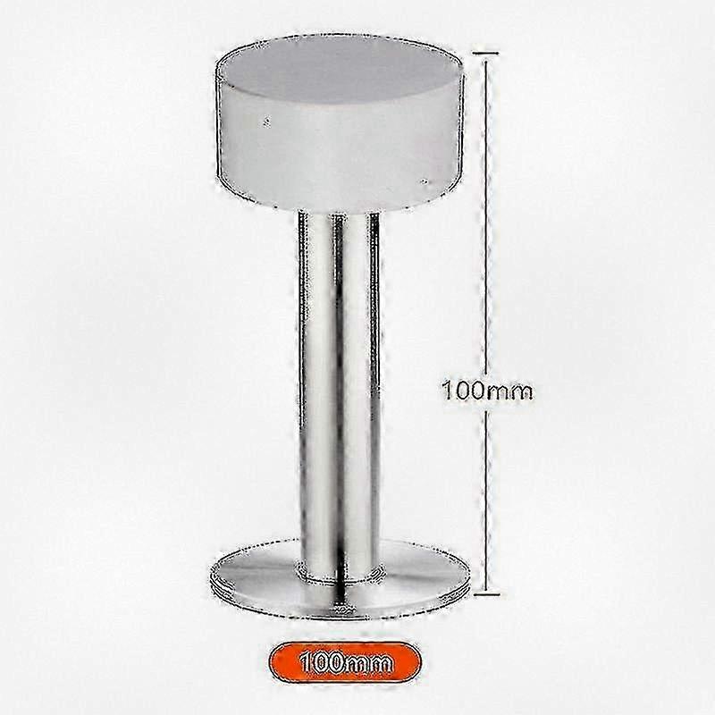 Selbstklebender Türstopper aus Edelstahl mit geräuschreduzierender Stoßstange, 2er-Pack