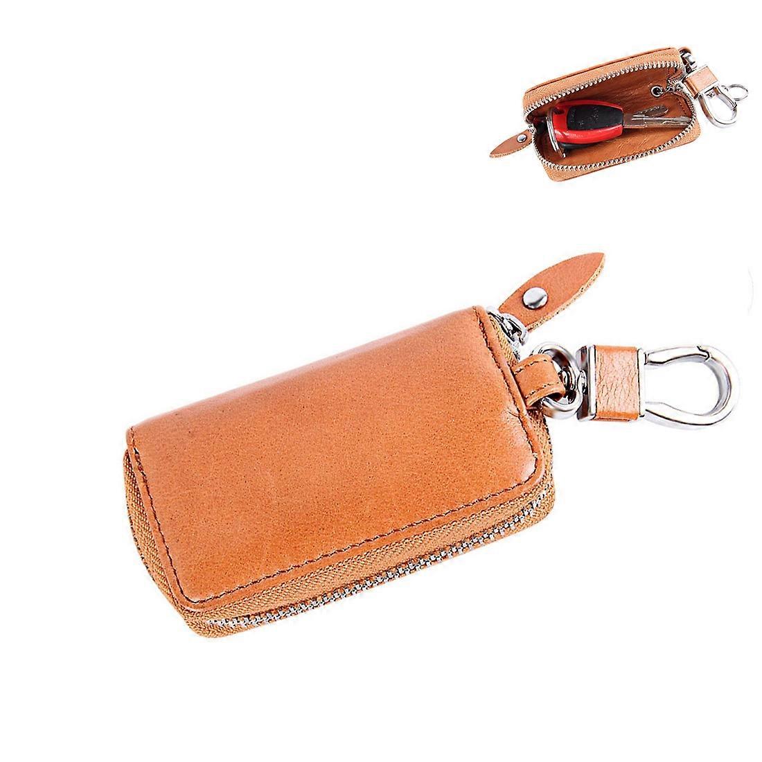 Universal Pure Cow Leather Waist Hanging Zipper Wallets Key Holder Bag (No Include Key)
