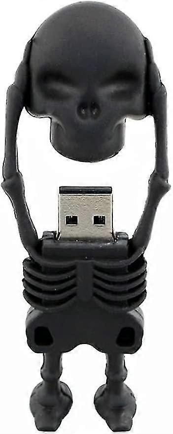 USB Flash Drive Black Skeleton 64GB Skull Model Memory Stick USB 2.0 Disk