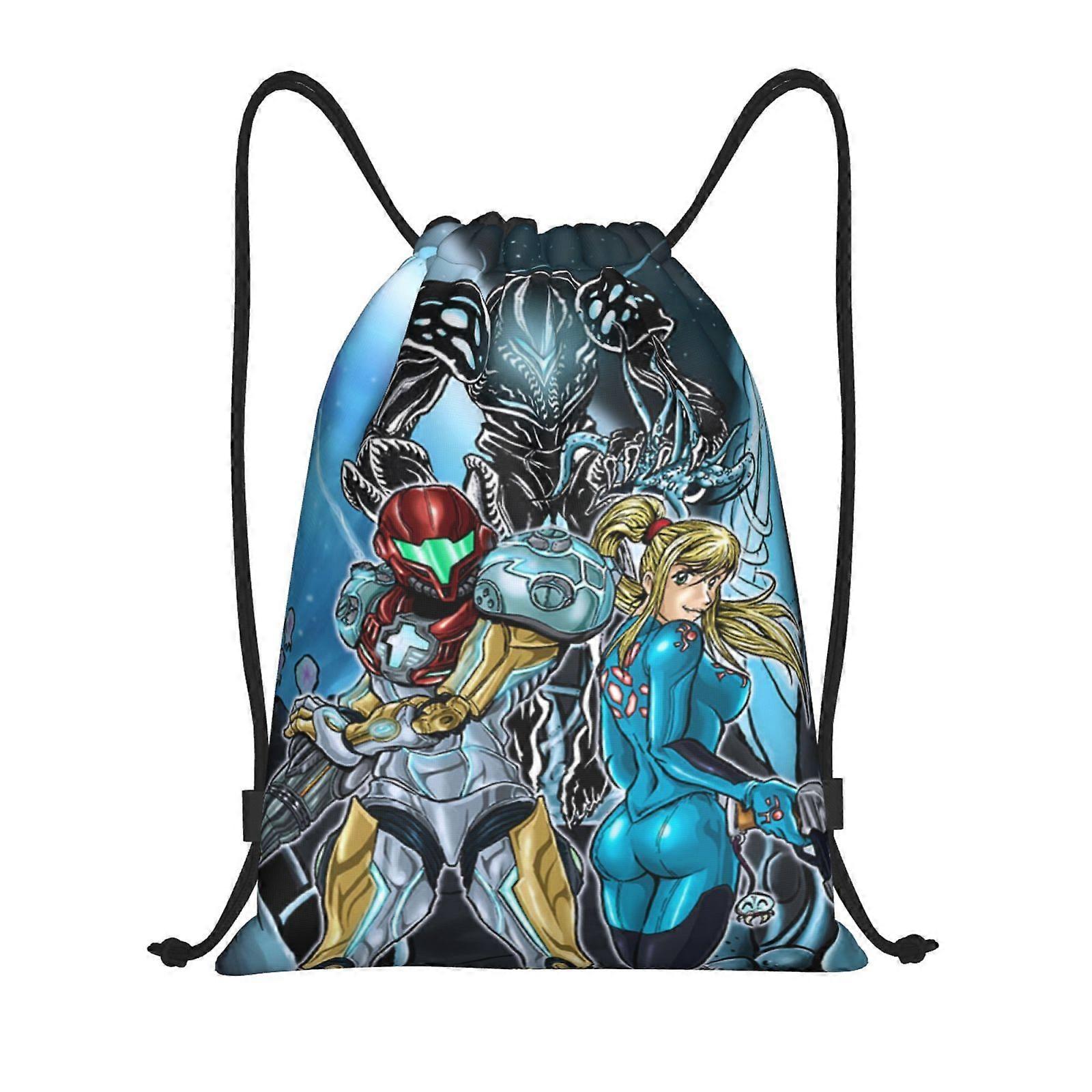 g121 Metroid Canvas double shoulder backpack easy to fold, clean, and carry around m121