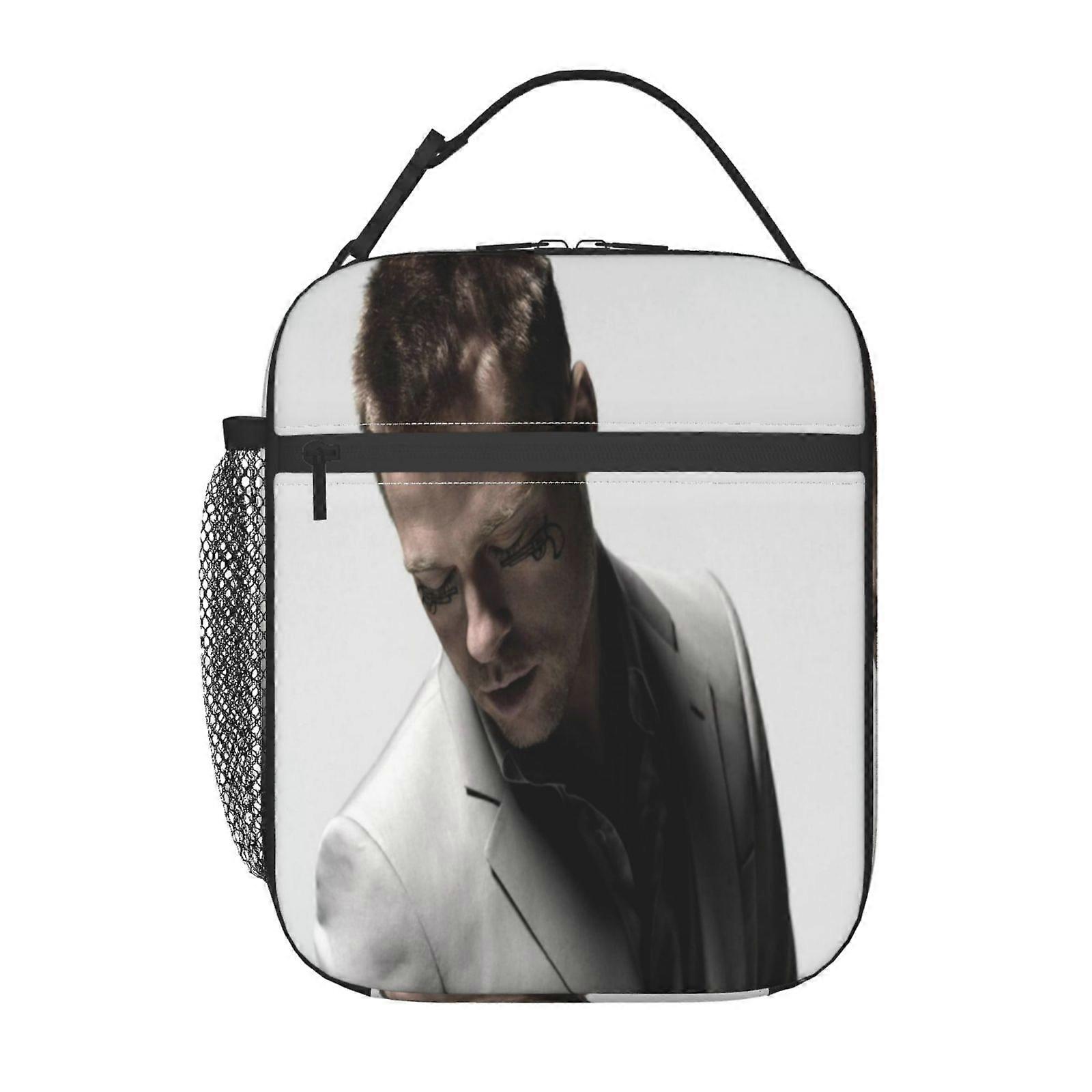 r108 Brad Pitt Lunch Bag with Removable Divider Panels, Customizable Interior Space for Different Meal Types f108