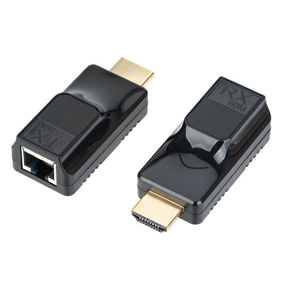 60M -Compatible Extender RJ45 to -Compatible 1080P HD Video