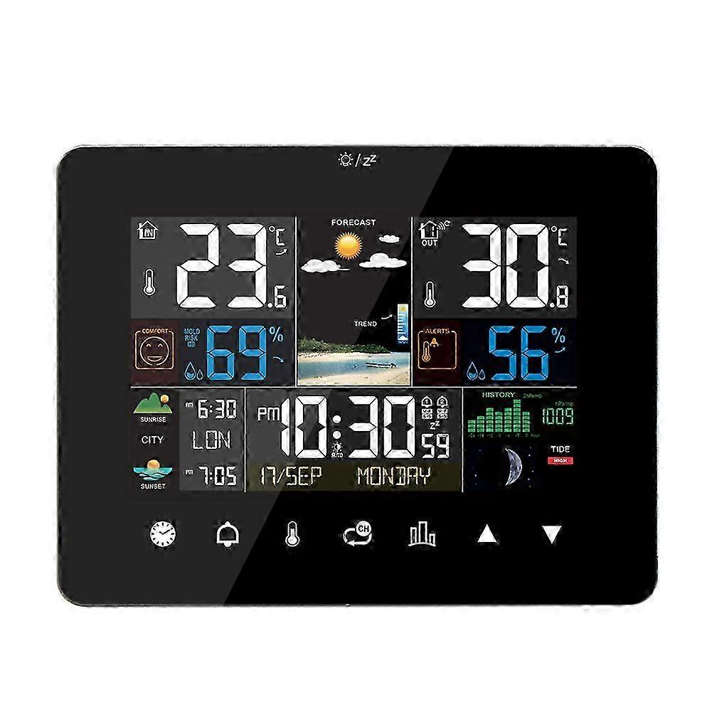 Screen Display Wireless Home Weather Clock Large for Interior