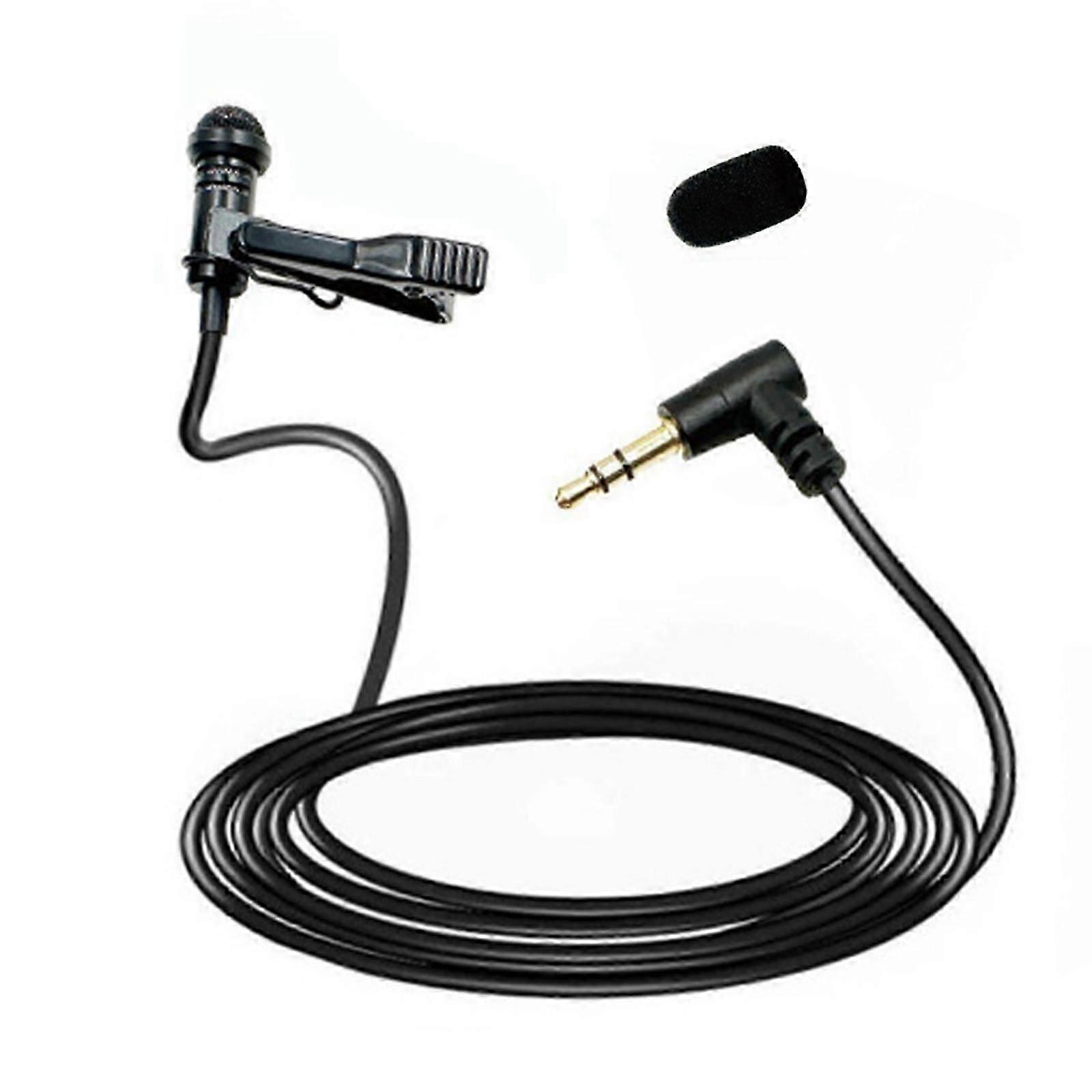 Portable Wireless Clip Microphone Lavalier Mic With All Directional Pickup For Lectures And Presentations, Long Cable