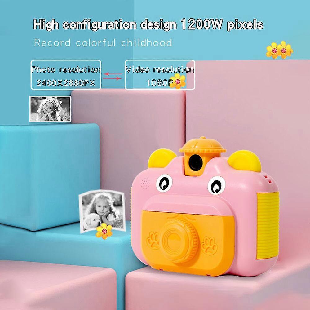 Instant Print Camera for Kids with Dual Lenses, Creative Filters, and Ink-Free Printing