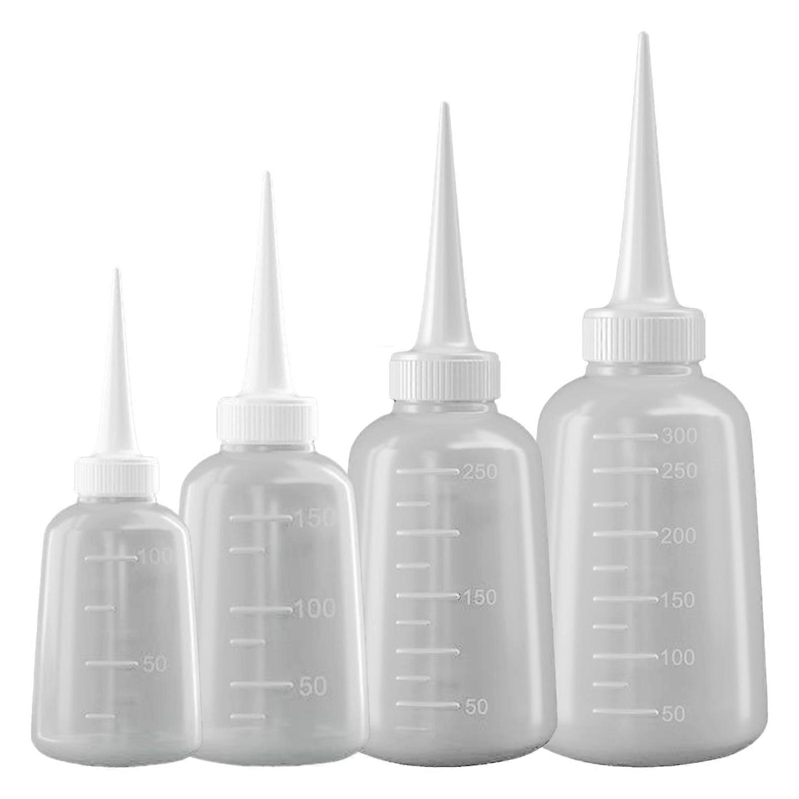 4pcs Reusable Bottle Translucent Bottle Squeeze Bottles for Glues Oil and Wash Applications with Easy to Use Design