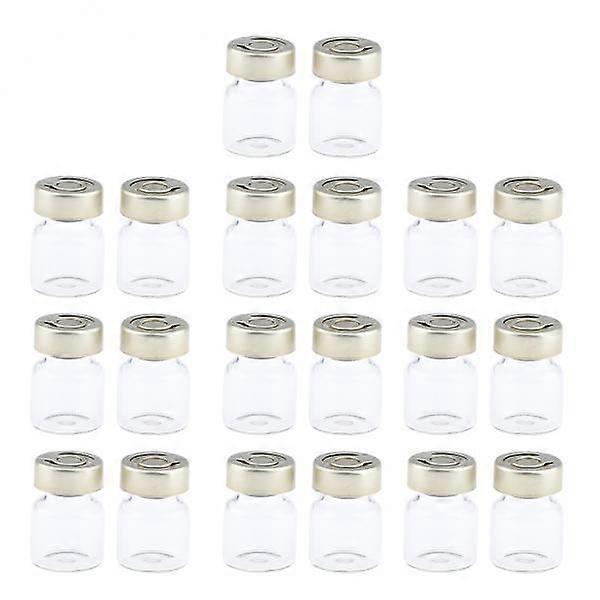 Set of 5 Glass Vials for Storing Liquids - Pack of 20