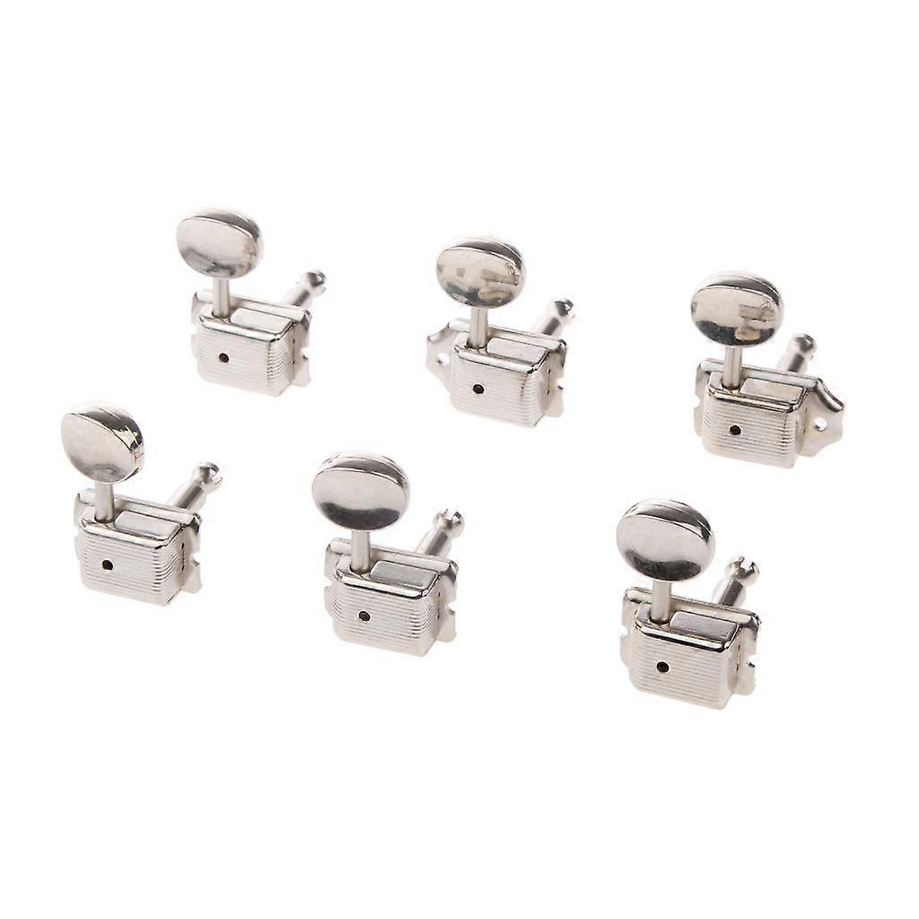 6pcs Metall Gitarre Tuner Tuning Peg w / Silver Accs für E-Gitarre