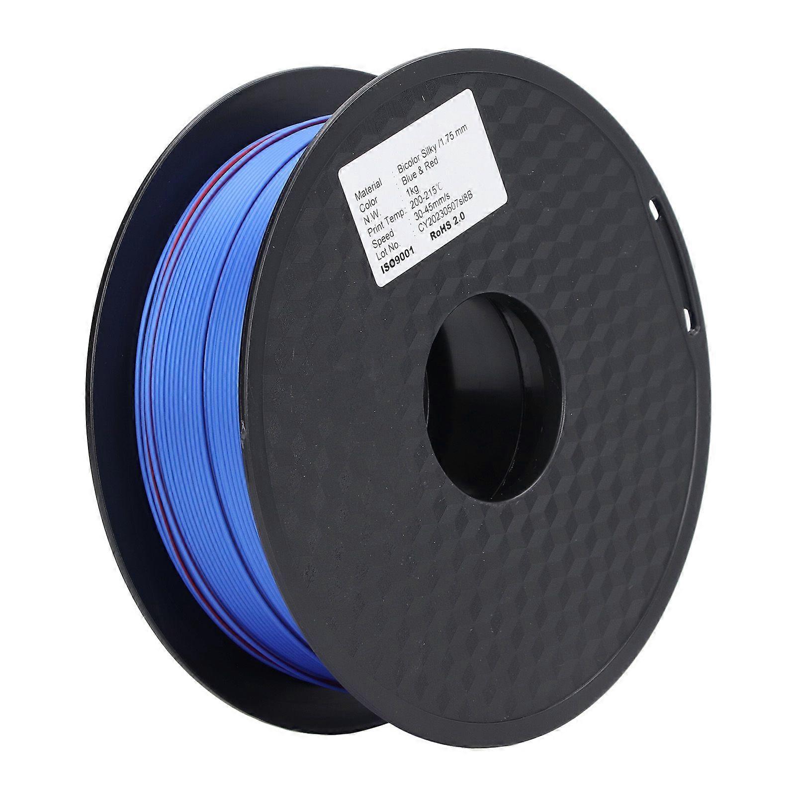 2025最新モデル3D印刷消耗品1.75mmデュアルカラーブルーレッドきれいに