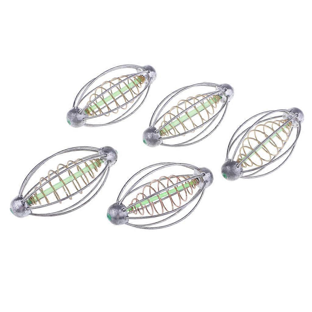 Fishing Baits Cage Spring Lure Inline Hanging Feeder