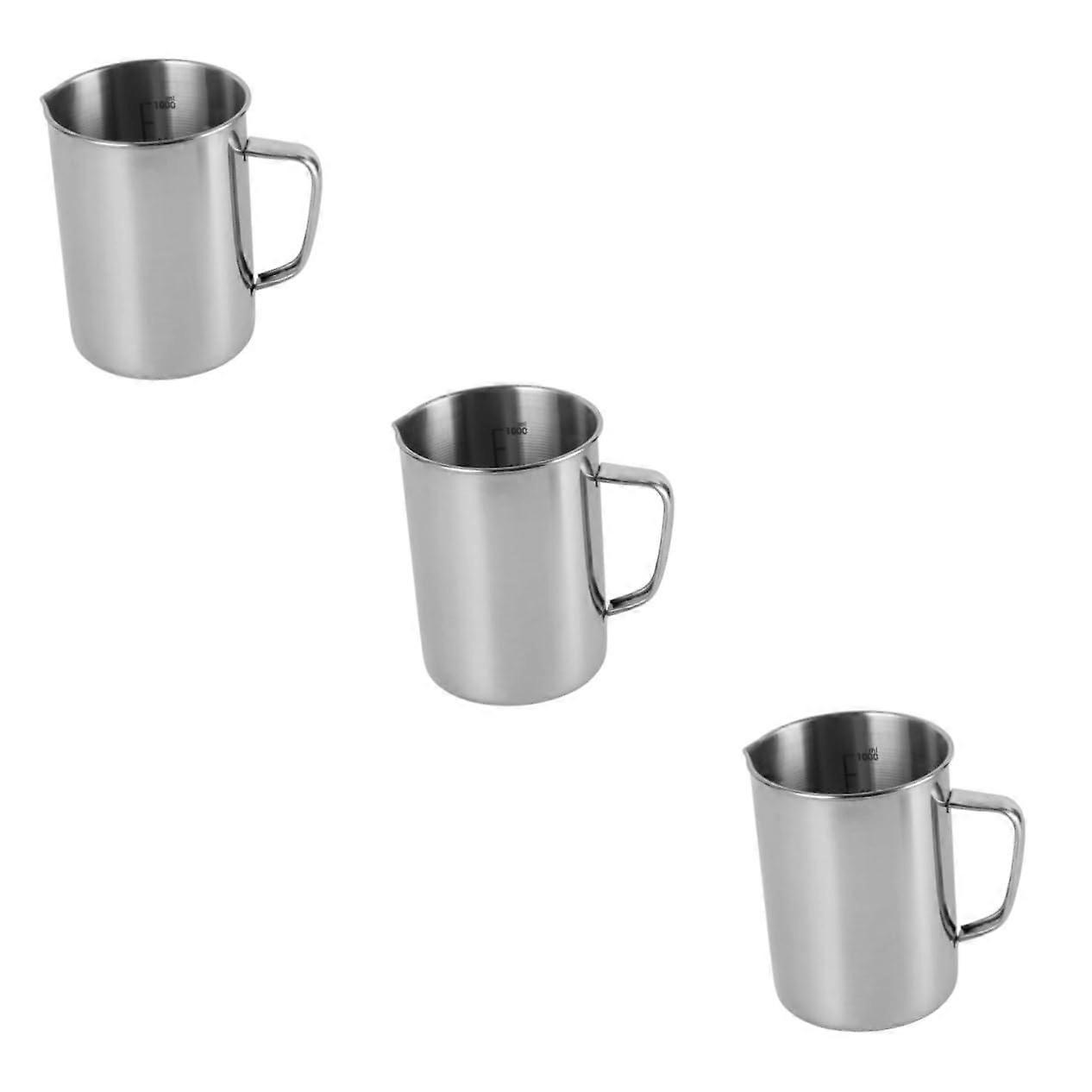3St Experimental Measuring Cup Dispenser - Angled Stainless Steel Measuring Cups for Accurate Portion Control