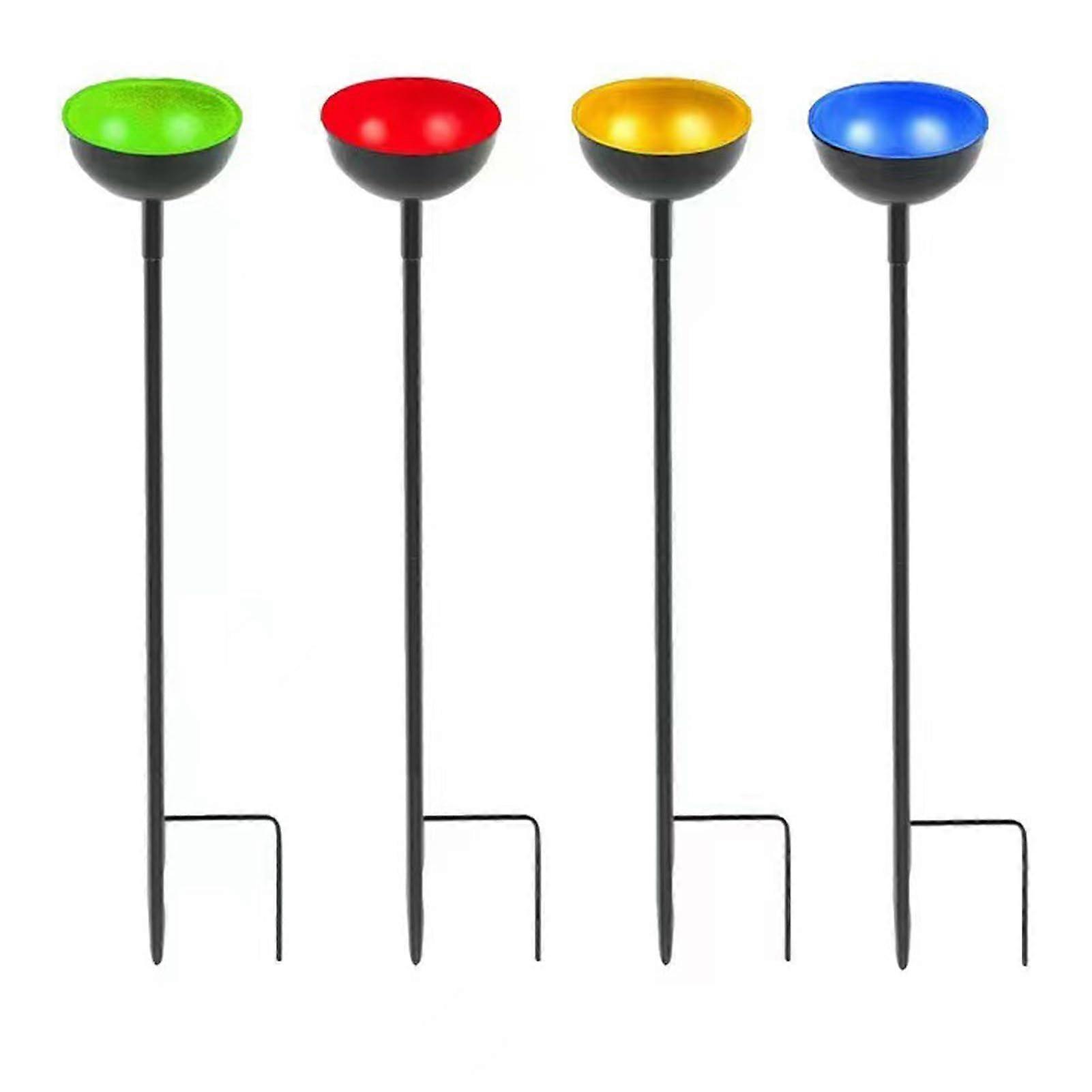 4 stykker minimalistisk udendørs fuglefoder bi og sommerfugl paradis i haven jern metal gård fugl foderautomat vand kop Ref: 7989