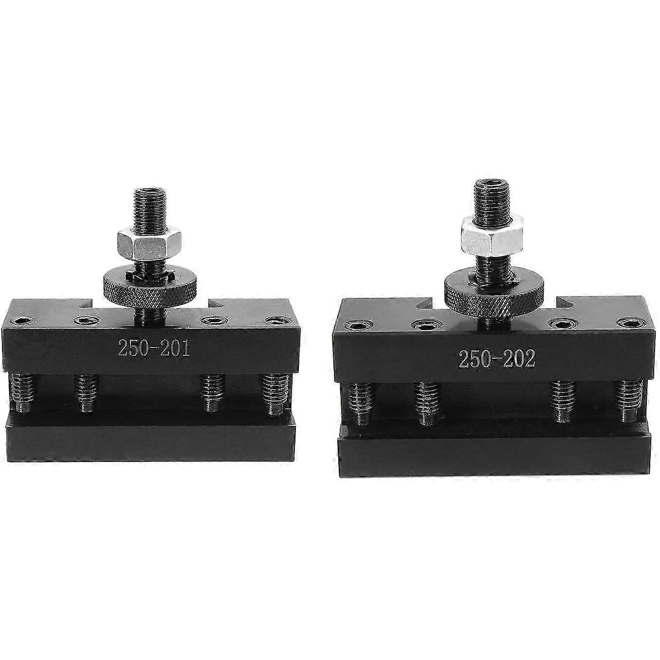 2Pcs Quick Change CNC Lathe Tool Post Turning Facing Holder Holder for Lathes Tools-250-201 & 250-2