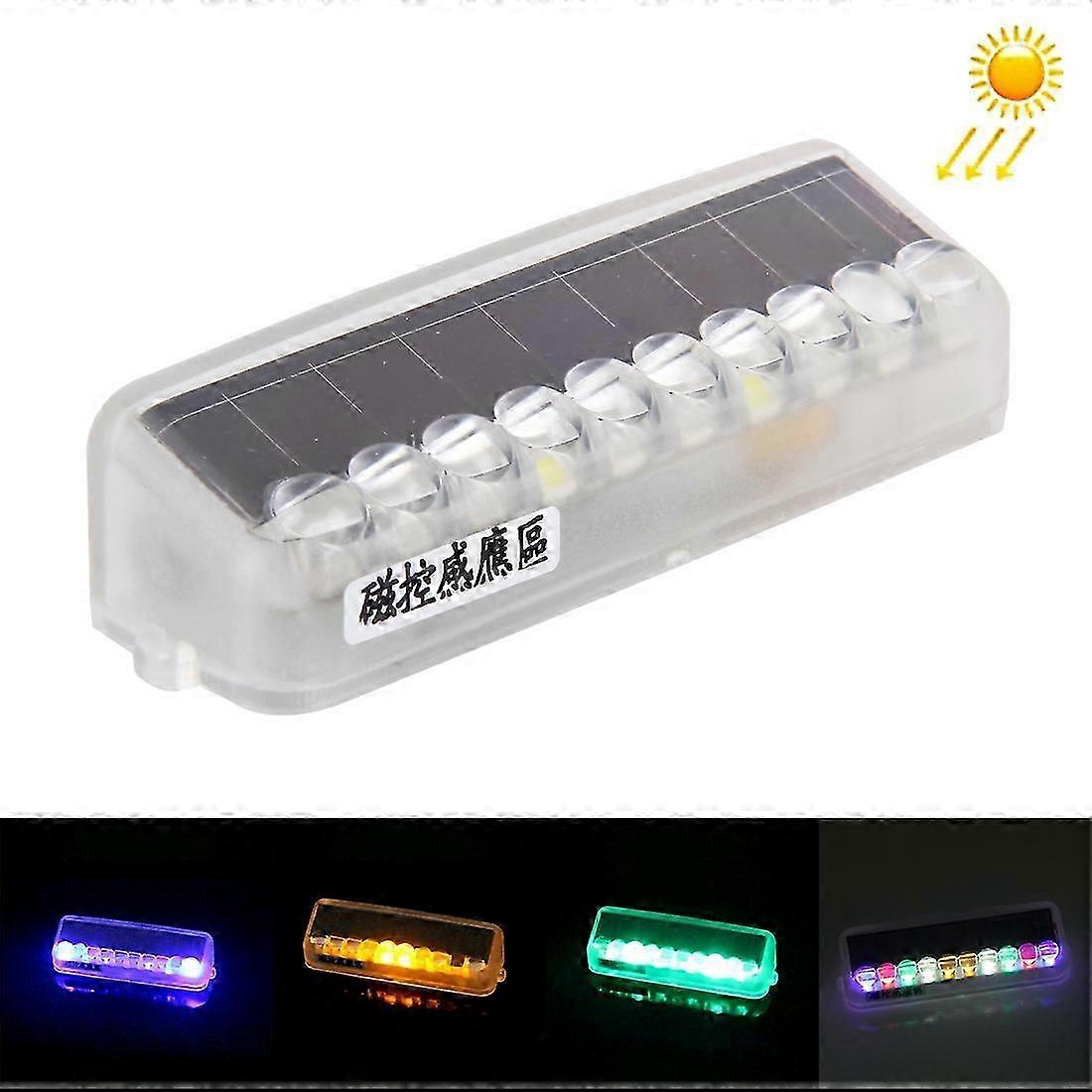 2025 Car Styling Solar Warning Flash LED Anti-collision Decorative Light(Colorful Light)