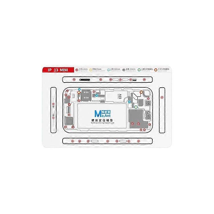 MAANT Compatible For iPhone 13 mini Double-Sided Magnetic Screw Positioning Soft Mat Phone Repair Tool