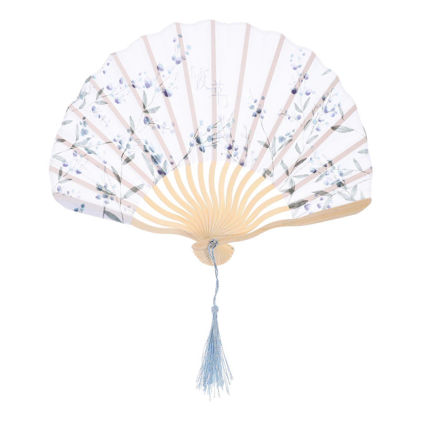 Bamboo-Handled Folding Fan, Combining Practicality and Stylish Presentation