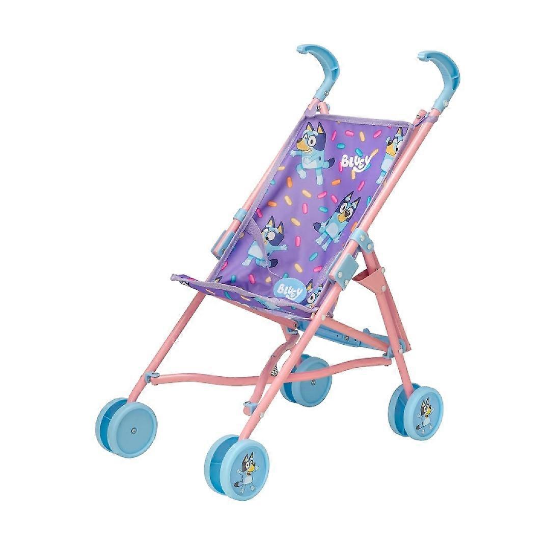 Cochecito de muñeca para niños con temática azul HTI