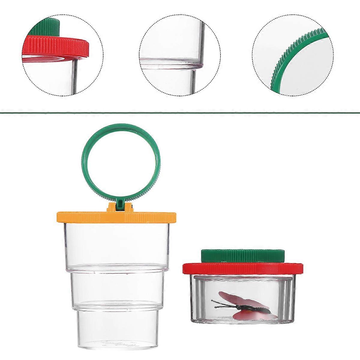 2pcs Magnifier Observation Box for Insect Viewing – ABS Insect Catcher for Outdoor Exploration, School Science Experiments, Camping & Travel