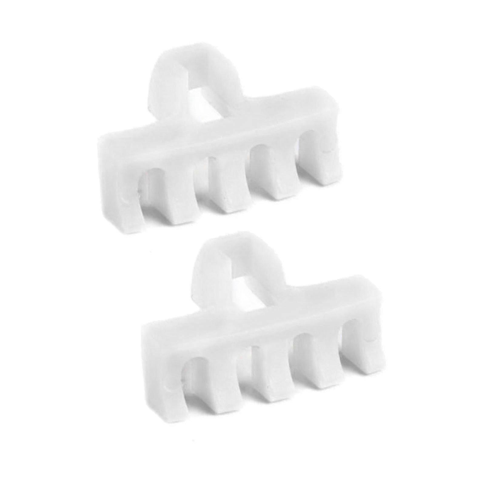 2 Pcs White Plastic Badminton Racket Stringing Tool with Load Spreader