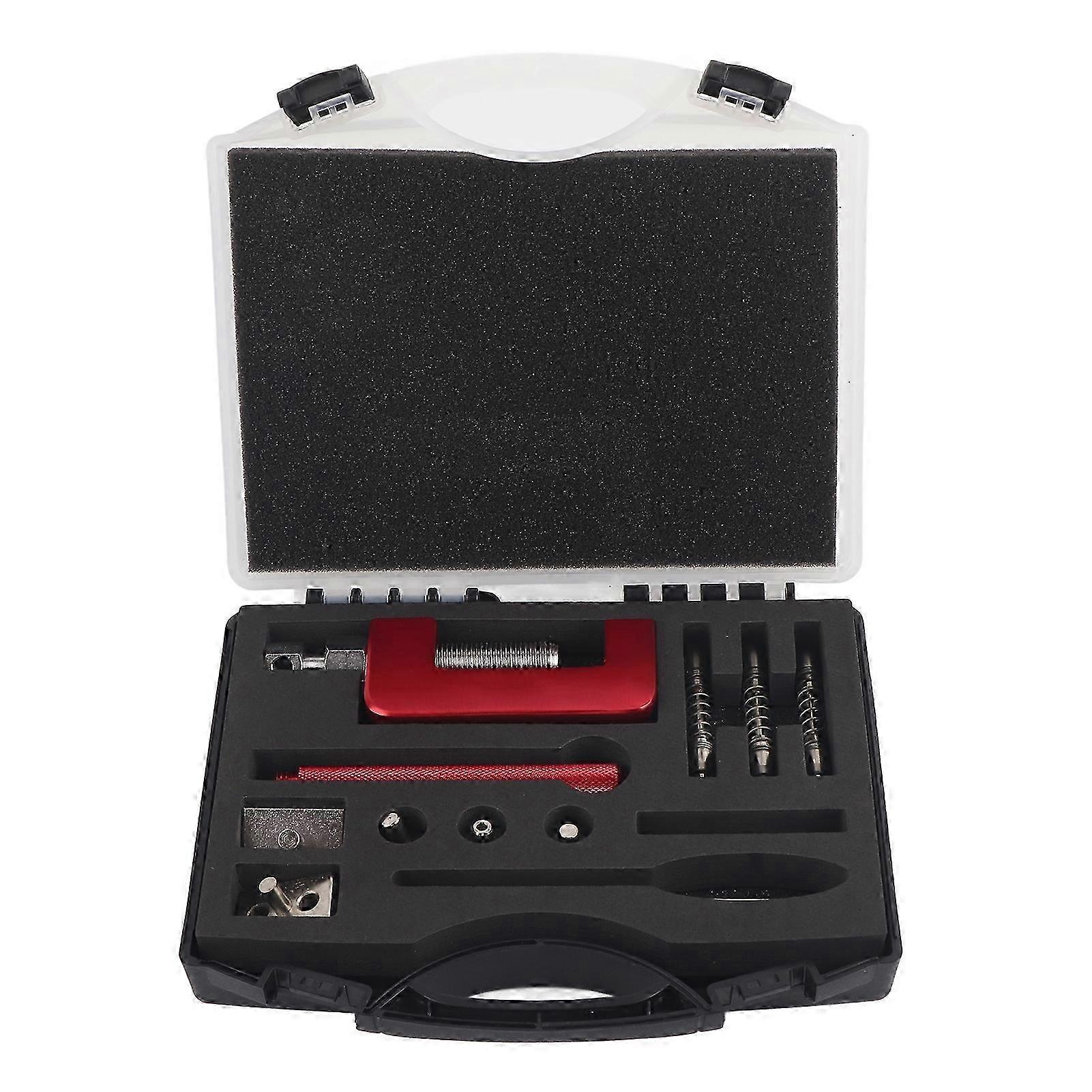 12 Pcs Universal Motorcycle Chain Cutter Breaker Riveting Tool Set with Storage Case for ATV Dirt Bike